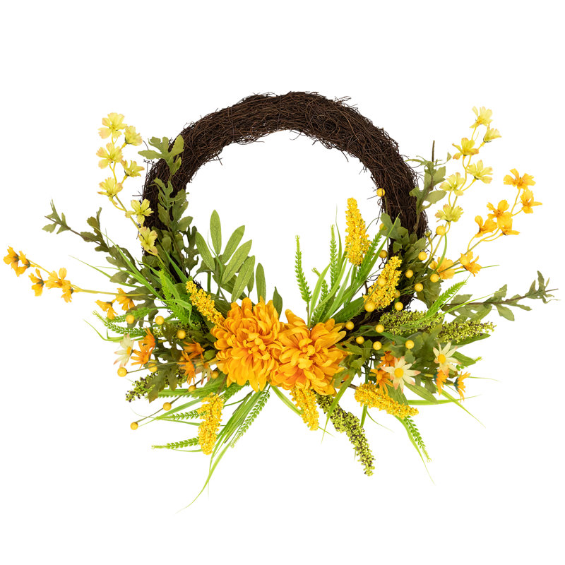 Couronne de brindilles artificielles Pivoine 22 po