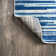 Yerkes Linear Modern Half-Stripe Blue/Cream Rug