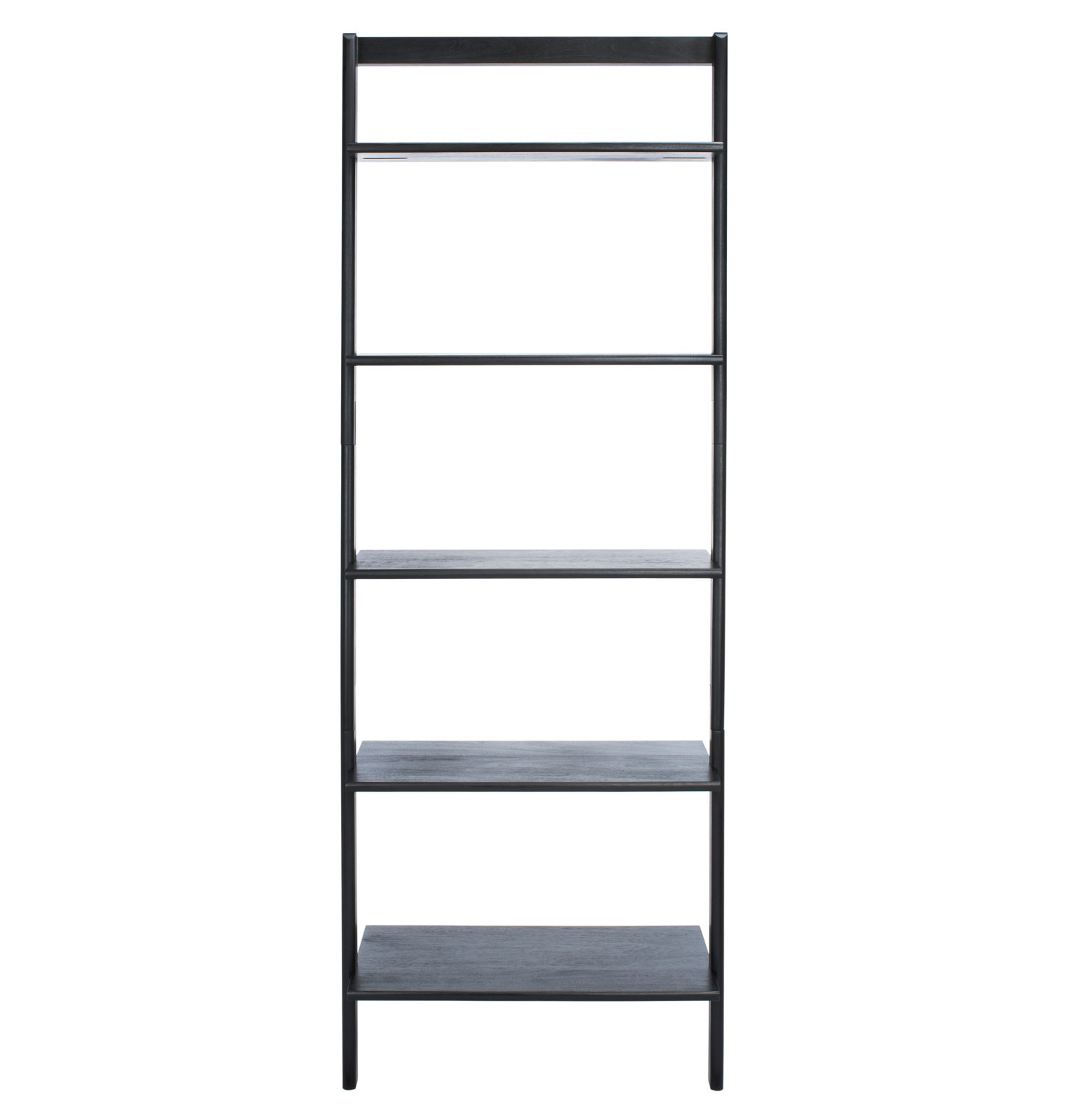 Joe Ladder Bookcase, 76" H x 28" W x 14" D, Black
