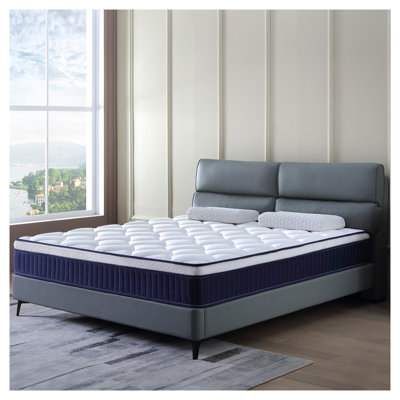 Matelas simple hybride 10 po dans une boîte - Matelas à ressorts ensachés mi-ferme avec mousse à mémoire de forme certifiée CertiPUR-US pour soulager la pression