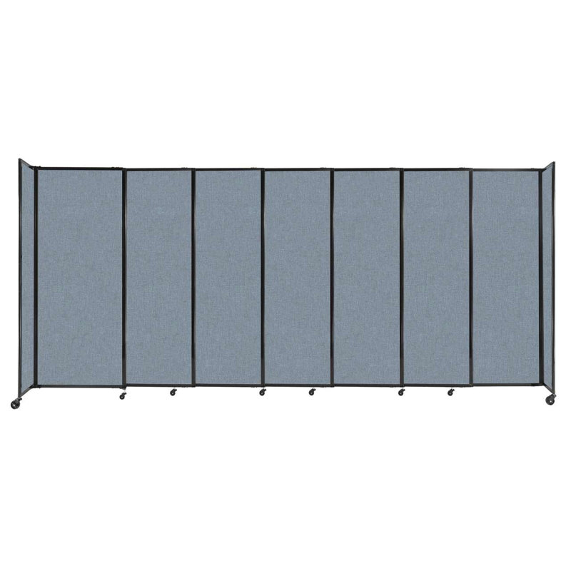 Cloison portative coulissante en tissu StraightWall, H 82 po x l 186 po x P 1 po, Bleu poudre