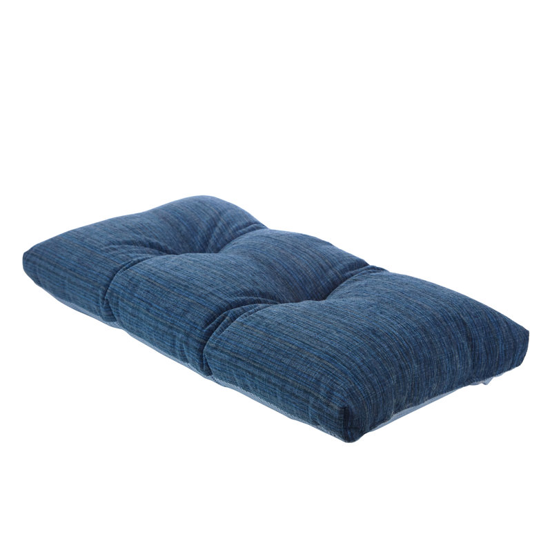 Chenille Non-Slip Bench Cushion, Blue, 30" W x 14" D