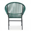 Chaise d'extérieur en osier de patio, en rotin de polyuréthane et structure en fer, ensemble de 2-129473058