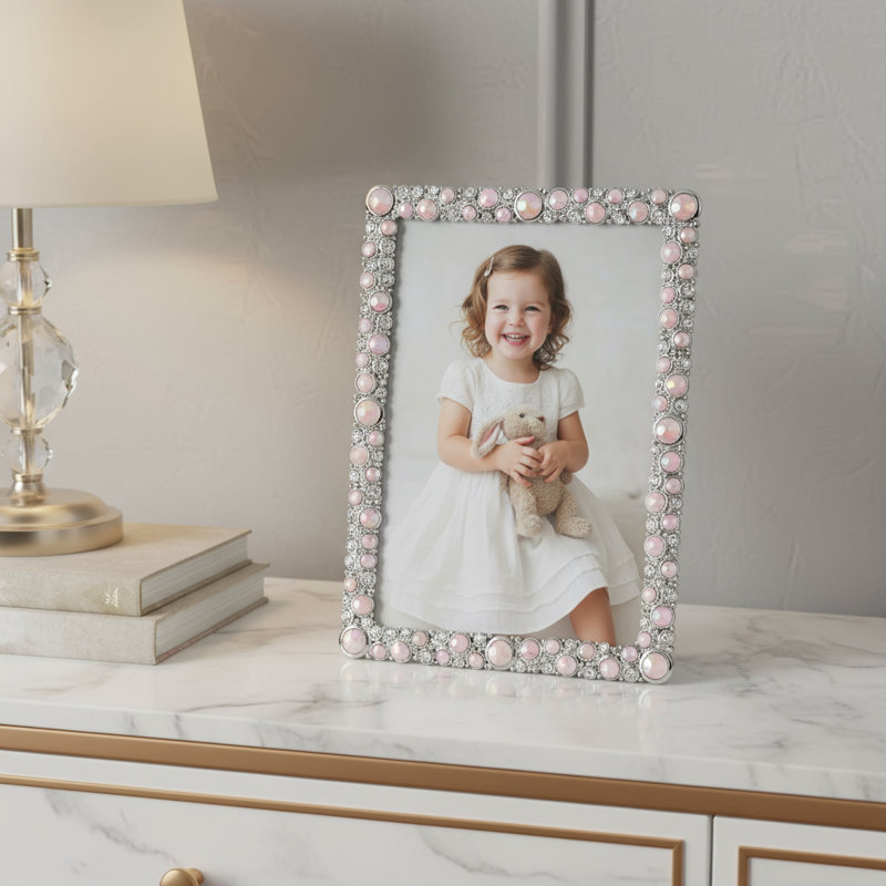 McKenzie Metal Picture Frame, 5" x 7", Blush/Silver