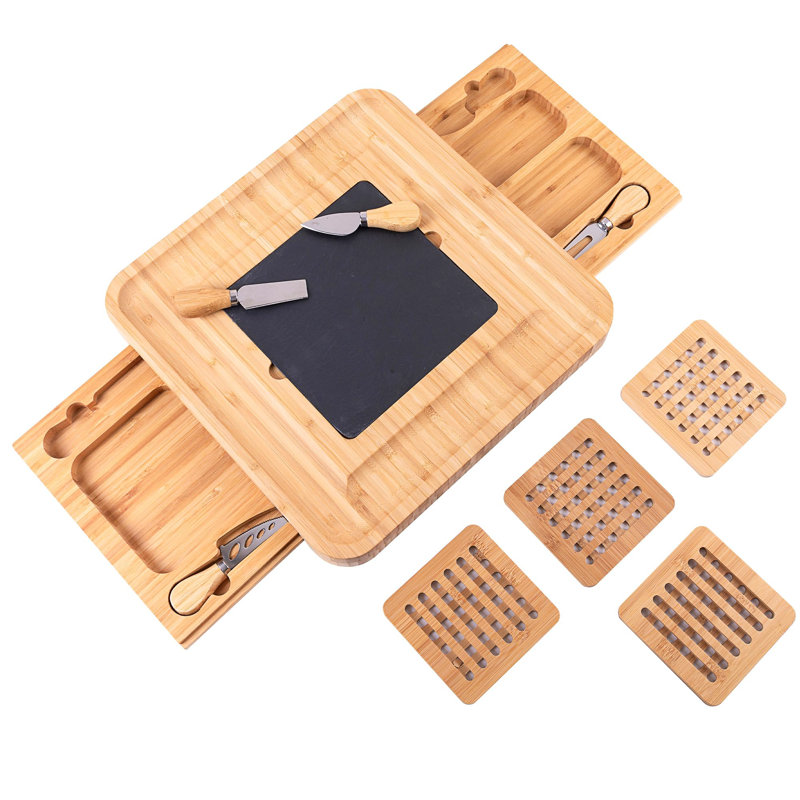 Gracie Oaks Adithri Bamboo Cheese Board