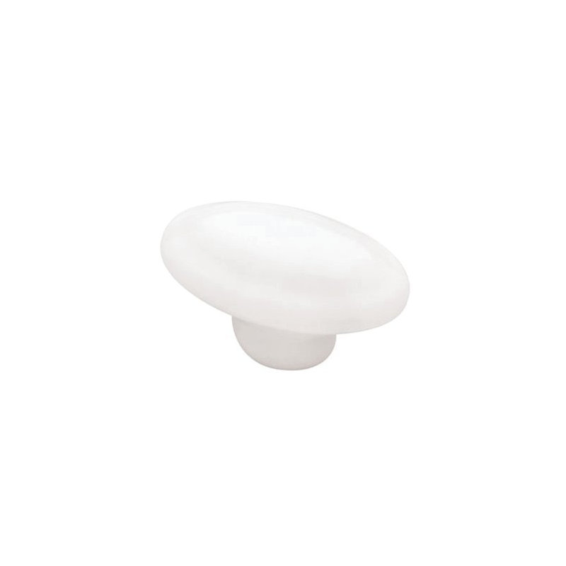 (Paquet de 5) Poignée ovale blanche de 1 1/4 po