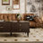 Light luxury retro solid wood coffee table