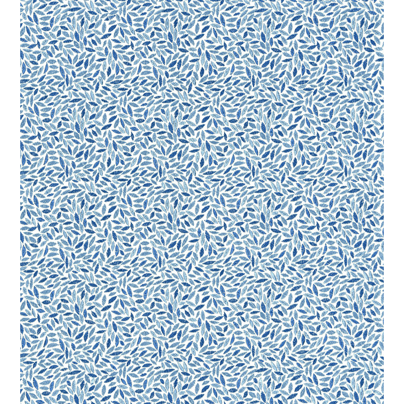 Tissu brodé pré Breeze, Marin