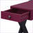 Burgundy and Black Coffee Table with Storage Drawer & USB Ports, Sturdy X-Shape Legs