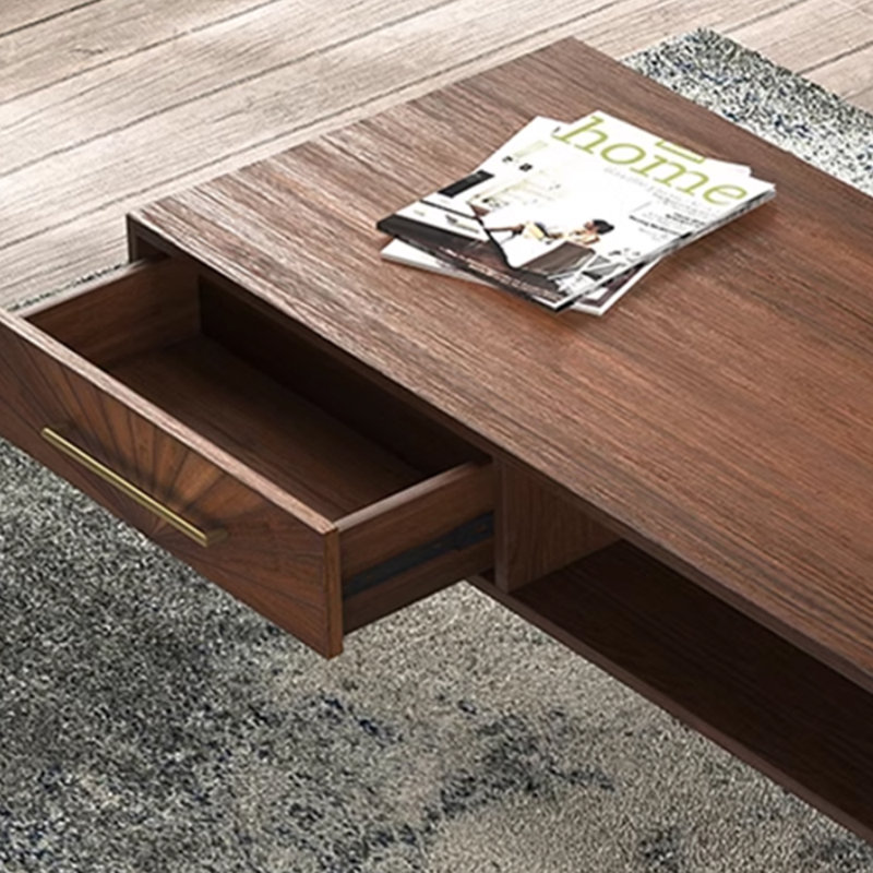 Retro design solid wood coffee table