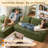 No Assembly Required Compression Packed 3-piece Cloud Modular Upholstered Sectional Sofa With Chaise Lounge Chair-82438251-82421014