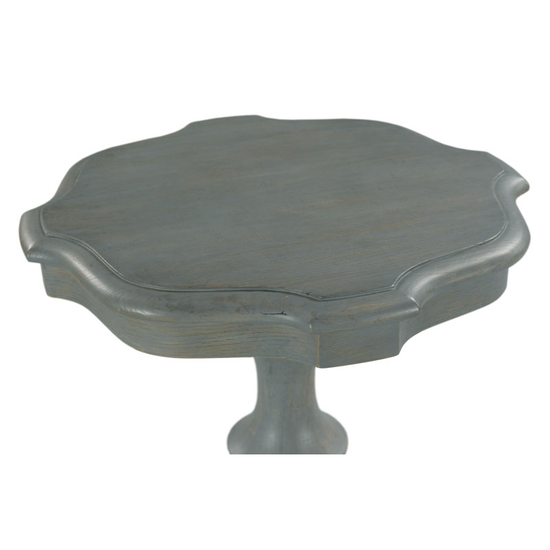 Table de bout à piédestal en bois massif Hisbe