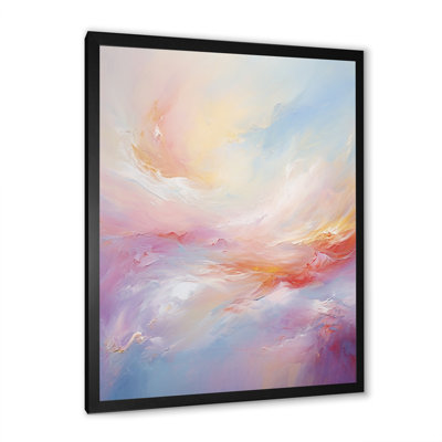 Hurman abstrait rose et bleu nuages - reproduction sur toile