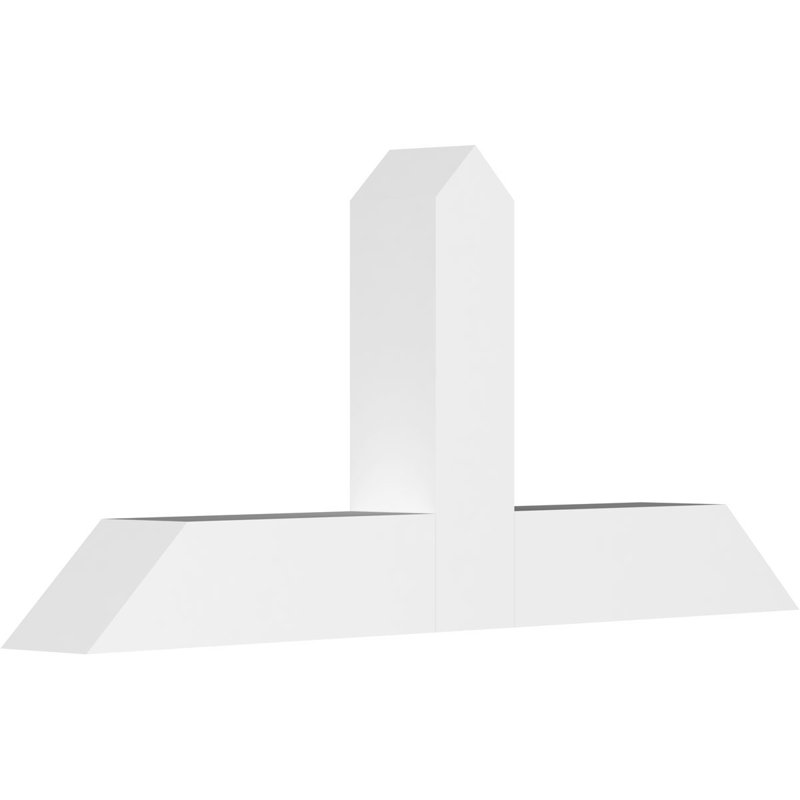 Support à pignon en uréthane Portland Signature, brun clair apprêté, L 36 po x H 16 1/2 po, P 4 po x F 6 po