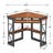 Lambrecht Corner Desk with Storage Shelves, Triangle Computer Desk with Keyboard Tray & Bookshelves for Small Space, 90 Degrees Space Saving Writing Desk Laptop PC Table for Home Office, Living Room, Bedroom-216537005