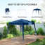 3 X 3m Base 2.5 X 2.5m Top Pop Up Gazebo, Height Adjustable Slant Leg Party Tent, 2-person Instant Setup With Carry Bag, 210d Oxford Uv Waterproof Canopy For Garden Patio Events