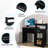 FCH Black 43.31in Particle Board with Embossed Melamine, One Drawer and Two Shelves, with Keyboard Tray, Computer Desk -814811465