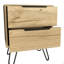 Table de chevet Skyoner 2, pieds Harpin, deux tiroirs-795479790