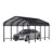  12 Ft. W X 20 Ft. D Heavy Duty Carport With Galvanized Steel Roof-121847174