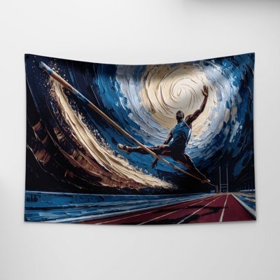 Sports Pole Vaulting Wall Tapestry