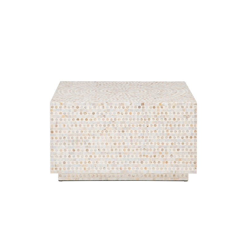 Hern Cream Capiz Square Coffee Table