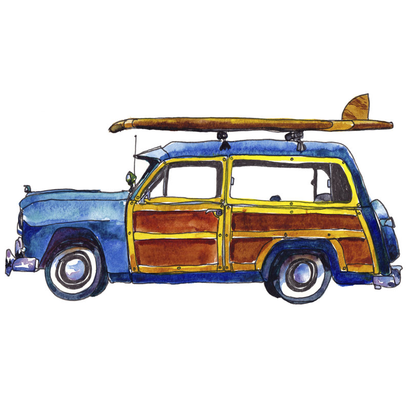 Surf Car IX, H 12 po x l 18 po x P 1,25 po