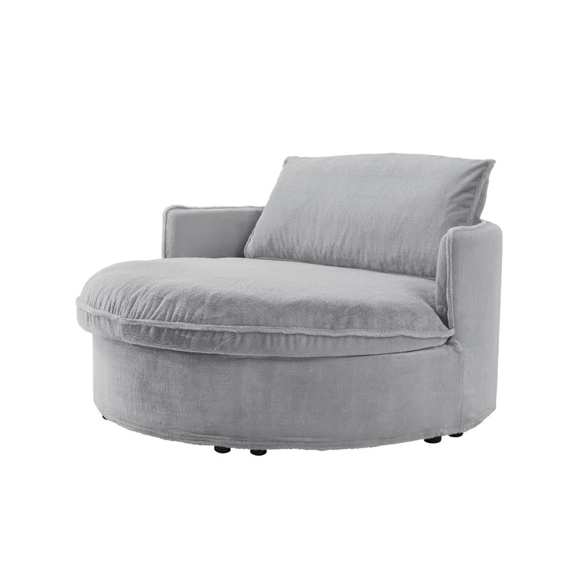 Fauteuil demi-tonneau 59 po, Gris