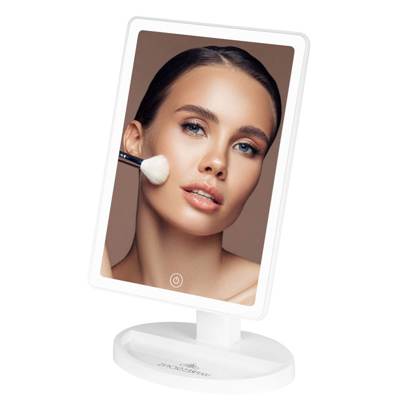 Miroir de maquillage lumineux Touch Touch, Blanc