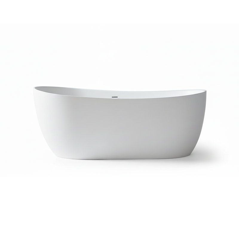 Baignoire de trempage autoportante à surface solide de 55 po x 27,56 po Casainc