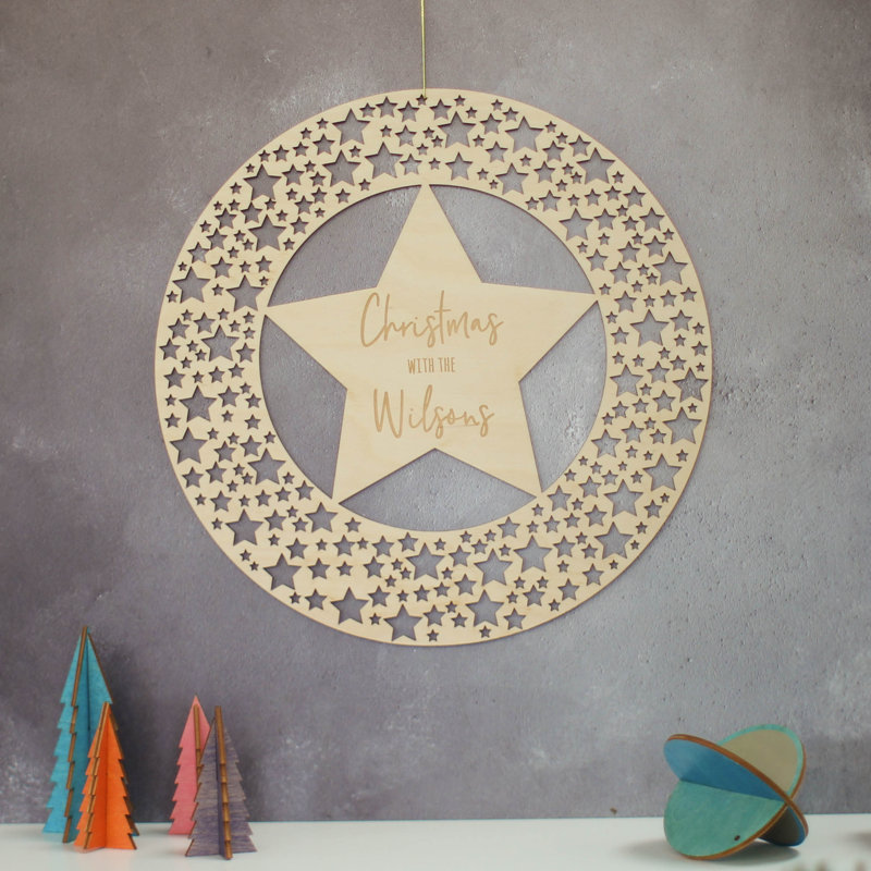 Handcrafted Dried Birch Wood 29.5cm Wreath, Yes