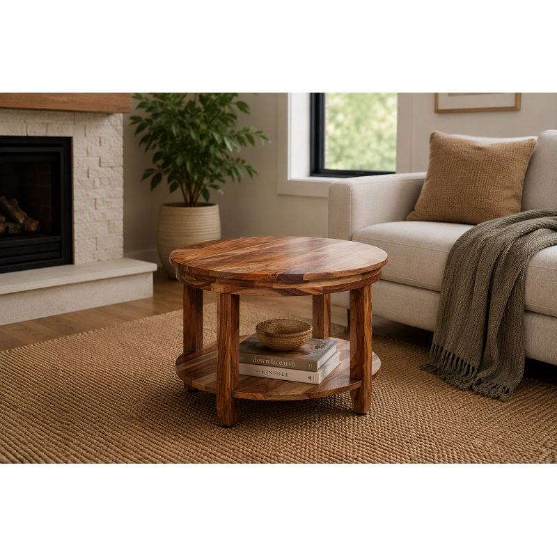 Table basse en bois de sheesham massif Sonora, brun