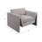 Modern Velvet Living Room Chair -Contemporary Geometric Silhouette - 41", Gray 