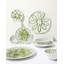 Plateau de service ovale Herman Casiano - Blanc/Vert - 40 x 28 cm-1655997520