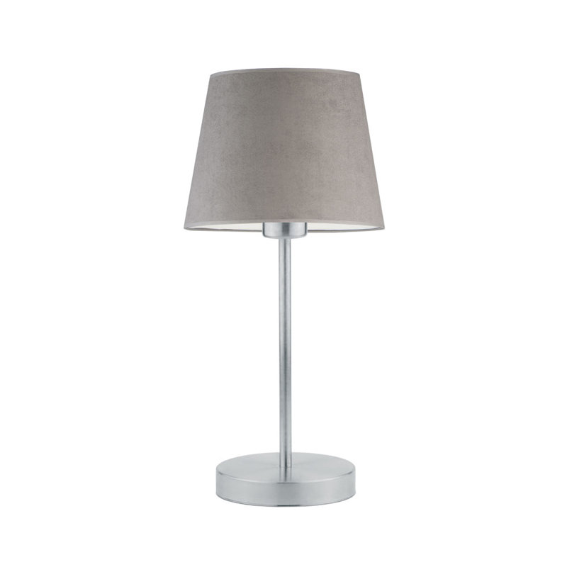 Alekper Metal Desk Lamp, Silver Base/Grey Shade