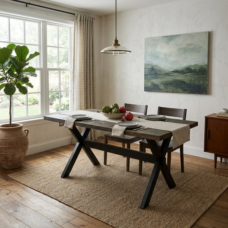 Solid Wood Top Dining Set