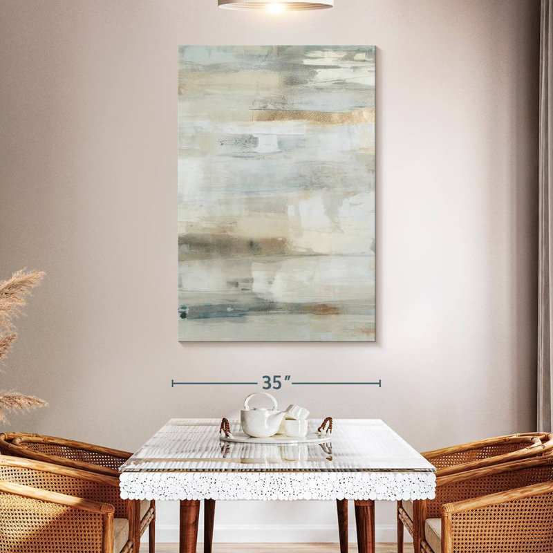 Avery Neutral Horizontal Abstract I, 51" H x 34" W