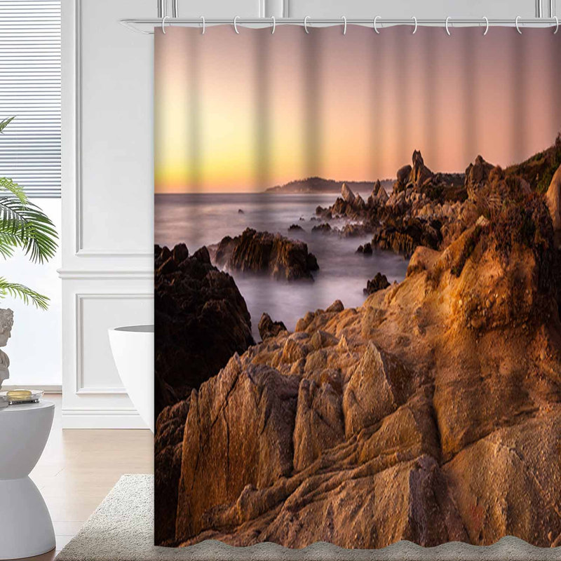 Rideau de douche à 12 crochets California River Beach River State, L 72 po x l 72 po