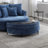 Slipcovered Barrel Chair With Ottoman-1750197650