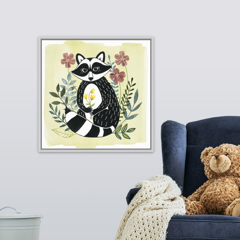 Art sur toile floral forester i Shine, H 16 po x l 16 po x P 1,75 po, Cadre flottant blanc