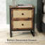 50cm W Steel Bedside Table