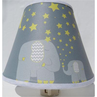 Éléphant avec étoiles et lune d’éclairage de nuit