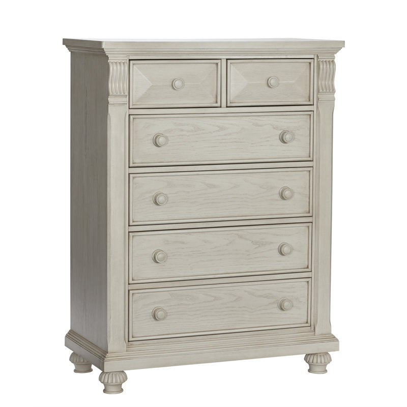 Commode 6 tiroirs Althoff, Ivoire vintage