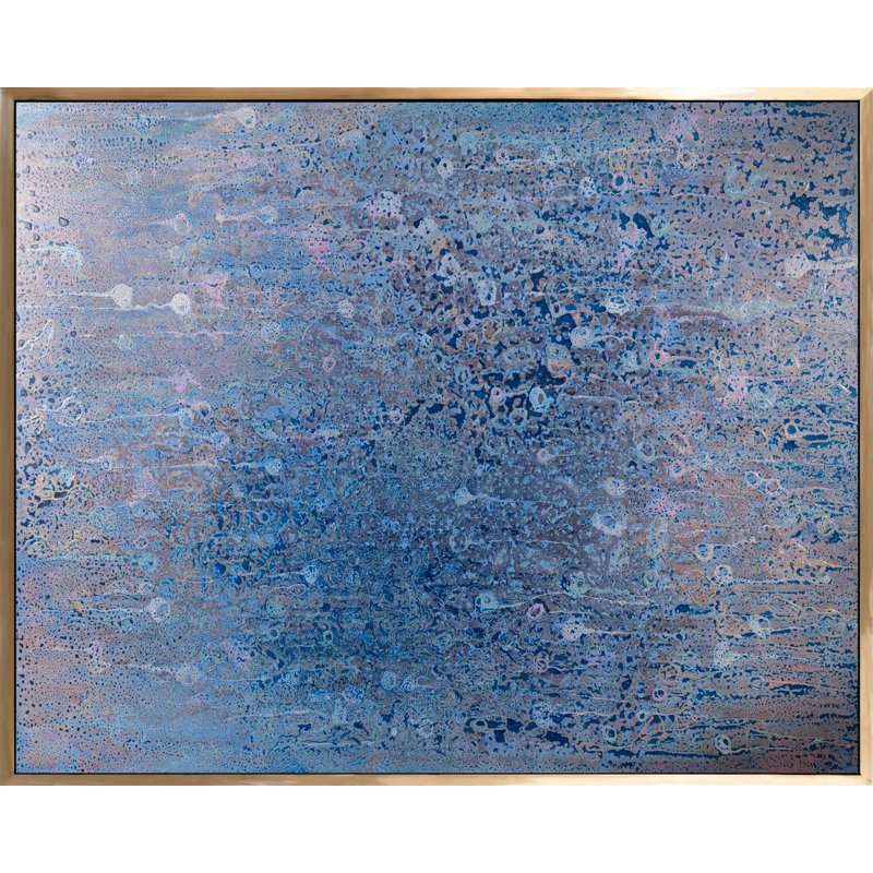 Monet With Glasses Painting, 48" H x 60" W, Gold Framed