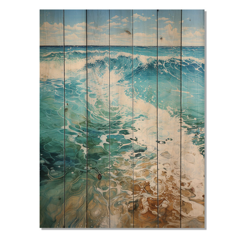 «Beach Photo Oceanic Rhythms» sur impression sur bois, H 32 po x l 24 po x P 0,78 po