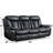 Saneela 84.6'' Wide Breathable Leather Pillow Top Arm Power Reclining Sofa with Diamond Stitching-725609836