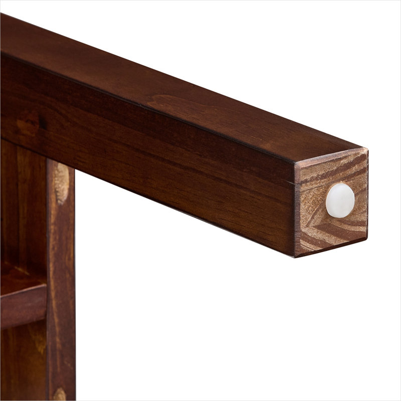 Ensemble de table de bar rectangulaire avec 2 tabourets rembourrés, placage en bois brun riche, table de salle à manger à hauteur de comptoir de 59 pouces pour la cuisine ou l'espace de divertissement