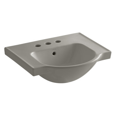 Veer Ceramic Pedestal Bathroom Sink with Overflow