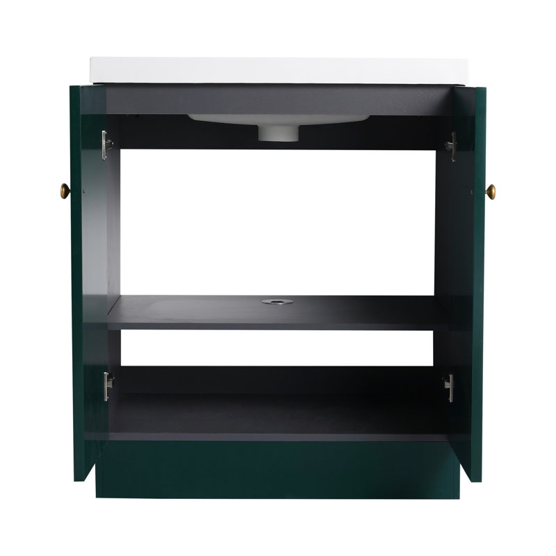 Meuble-lavabo autoportant, Vert