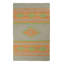 Flatweave Wool Area Rug in Gold/Green