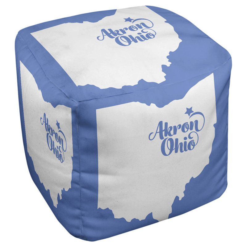 Repose-pieds à cubes ohio akron, Bleu
